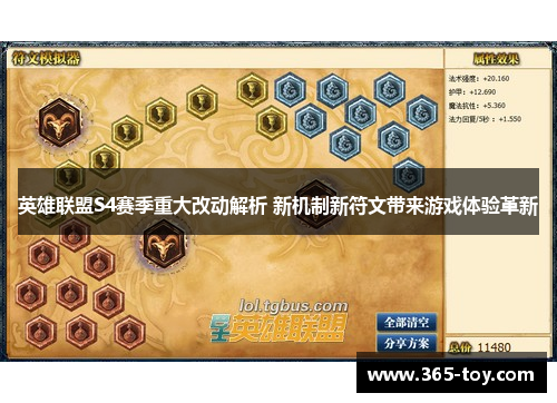 英雄联盟S4赛季重大改动解析 新机制新符文带来游戏体验革新